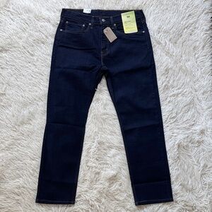 NWT Mens Levis Dark Wash 502 Taper Stretch Flex Eco Performance Size 34 x 30